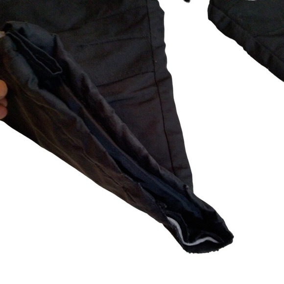 Lands End Kids Sz 5 Black Winter Outdoor Snow Pants Grow A Longs Leg Ankle Zip - Picture 5 of 6